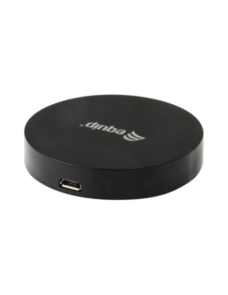 Equip 245500 cargador de dispositivo móvil Smartphone Negro USB Cargador inalámbrico Carga rápida Interior