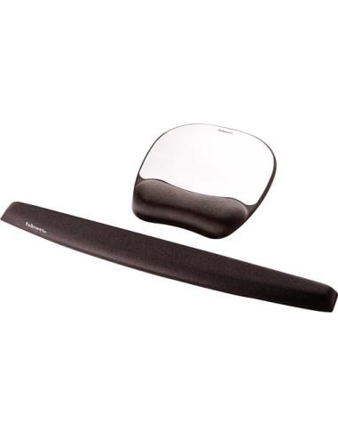 Fellowes 9175801 alfombrilla para ratón Negro, Plata