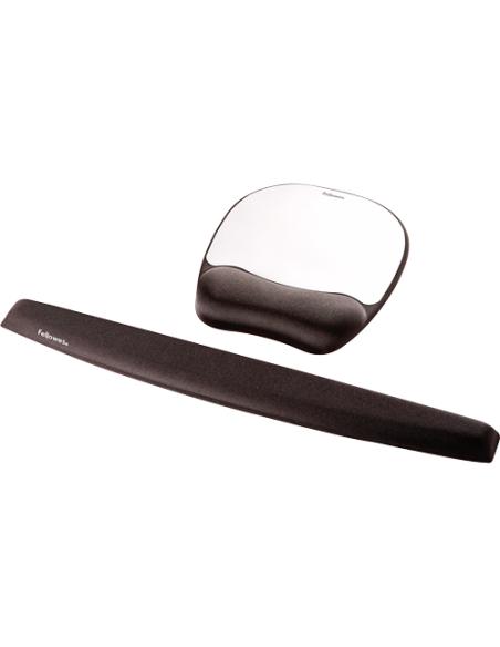 Fellowes 9175801 alfombrilla para ratón Negro, Plata
