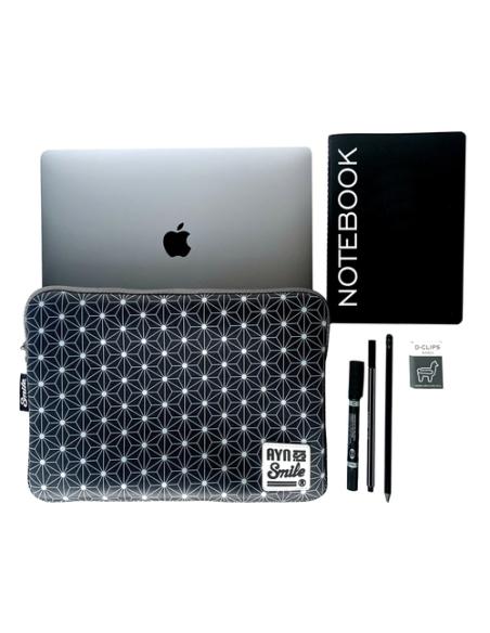 Smile Funda Sleeve para Portátil hasta 13.3 pulgadas Neo Nipon de Neopreno color Negro