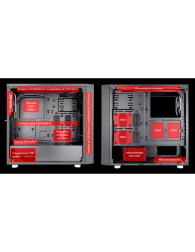 TALIUS Caja Atx gaming Auriga cristal templado USB 3.0