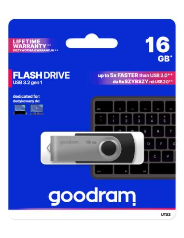 Goodram UTS3 unidad flash USB 16 GB USB tipo A 3.2 Gen 1 (3.1 Gen 1) Negro