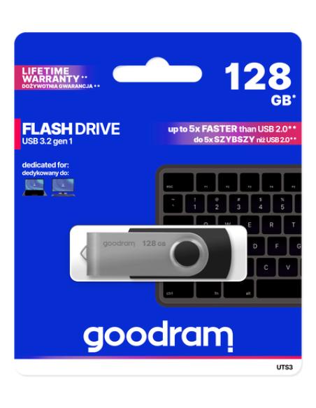 Goodram UTS3 unidad flash USB 128 GB USB tipo A 3.2 Gen 1 (3.1 Gen 1) Negro