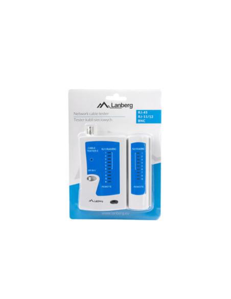 Lanberg NT-0401 comprobador de cables de red Comprobador de cables UTP/STP Azul, Blanco