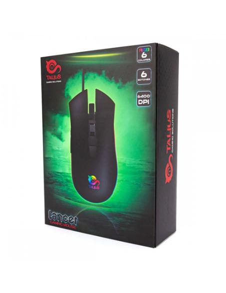 TALIUS Lancer ratón Juego Ambidextro USB tipo A Óptico 6400 DPI