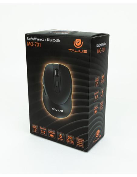 TALIUS Ratón inalámbrico MO-701 RF/BT USB black