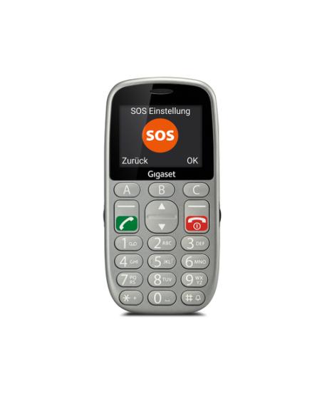 Gigaset GL390 5,59 cm (2.2") 88 g Gris Teléfono para personas mayores