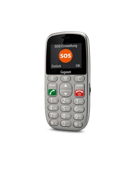 Gigaset GL390 5,59 cm (2.2") 88 g Gris Teléfono para personas mayores