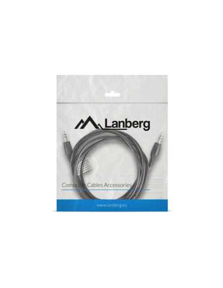 Lanberg CA-MJMJ-10CC-0020-BK cable de audio 2 m 3,5mm Negro