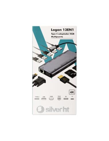 SilverHT Adaptador Type-C Logan HUB 13 en 1