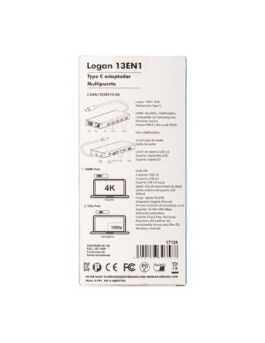 SilverHT Adaptador Type-C Logan HUB 13 en 1