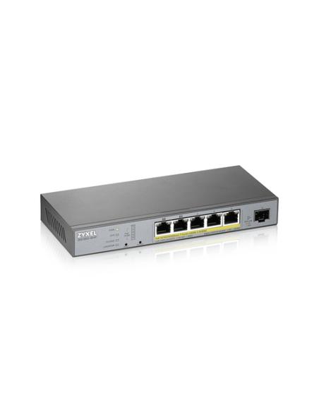 Zyxel GS1350-6HP-EU0101F switch Gestionado L2 Gigabit Ethernet (10/100/1000) Energía sobre Ethernet (PoE) Gris