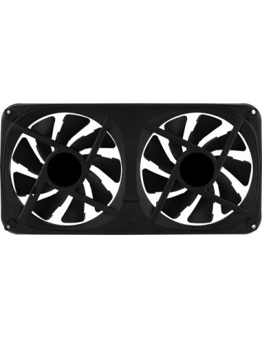 Aerocool ASTRO24 Doble Ventilador PC 12cm ARGB LED Soporte Antivibración Negro