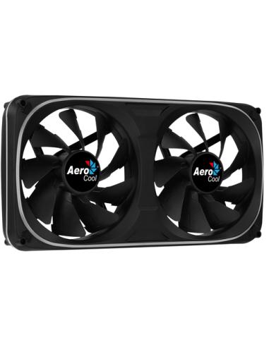 Aerocool ASTRO24 Doble Ventilador PC 12cm ARGB LED Soporte Antivibración Negro