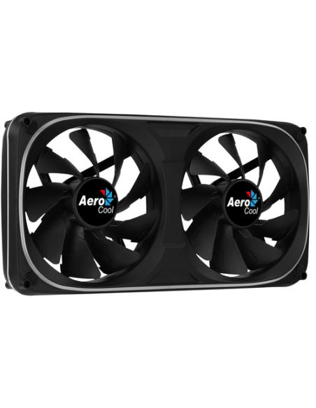 Aerocool ASTRO24 Doble Ventilador PC 12cm ARGB LED Soporte Antivibración Negro
