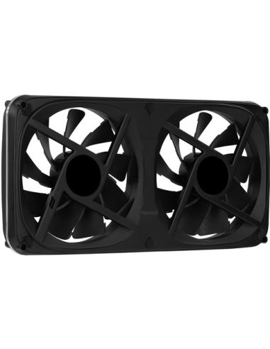 Aerocool ASTRO24 Doble Ventilador PC 12cm ARGB LED Soporte Antivibración Negro
