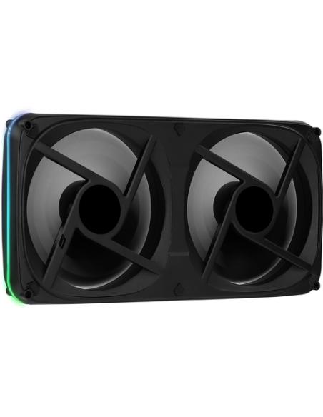 Aerocool ASTRO24 Doble Ventilador PC 12cm ARGB LED Soporte Antivibración Negro