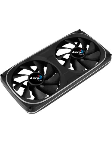 Aerocool ASTRO24 Doble Ventilador PC 12cm ARGB LED Soporte Antivibración Negro