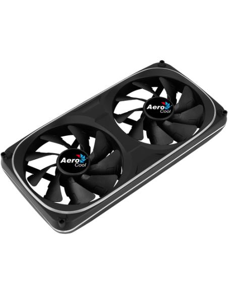 Aerocool ASTRO24 Doble Ventilador PC 12cm ARGB LED Soporte Antivibración Negro