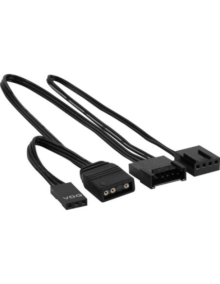 Aerocool ASTRO24 Doble Ventilador PC 12cm ARGB LED Soporte Antivibración Negro