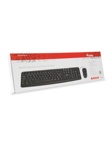 Equip 245202 teclado Ratón incluido Oficina USB QWERTY Portugués Negro