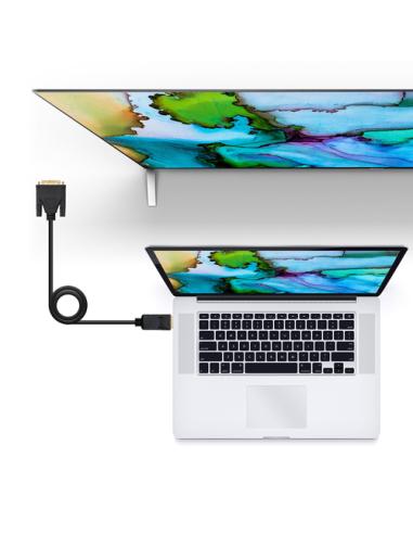 Nanocable Cable conversor DISPLAYPORT a DVI, DP/M - DVI/M, Negro, 2.0 M