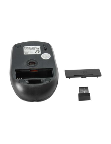 Equip 245104 ratón Viajes Ambidextro RF inalámbrico Óptico 1600 DPI