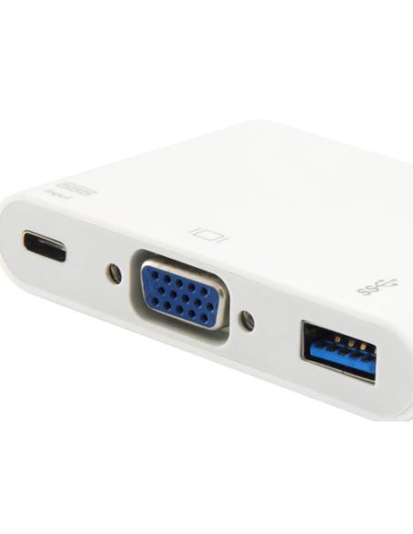 Equip Adaptador USB-C a VGA (HD15), USB-A, 60W USB PD