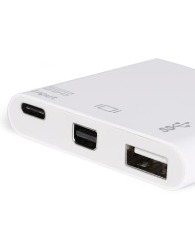 Equip Adaptador USB-C a Mini DisPlayPort, USB-A , USB 60W PD