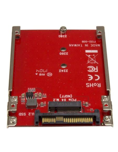 StarTech.com Tarjeta Adaptador PCI Express M.2 a U.2 SFF8639 para SSD NVMe M.2 - Conversor para SSD M.2 - Tarjeta Anfitrión para