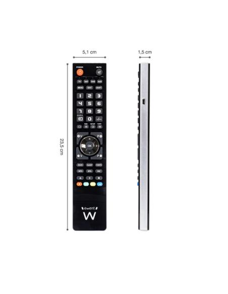 Ewent EW1570 mando a distancia DTT, DVD/Blu-ray, Proyector, SAT, STB, Altavoz para barra de sonido, TV, Universal, VCR Botones