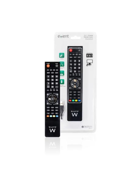 Ewent EW1570 mando a distancia DTT, DVD/Blu-ray, Proyector, SAT, STB, Altavoz para barra de sonido, TV, Universal, VCR Botones