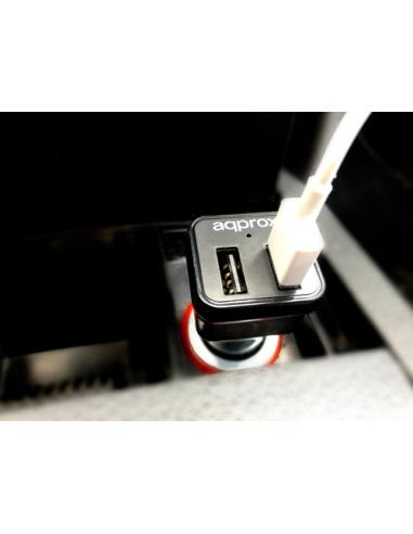 Approx APPUSBCAR24B cargador de dispositivo móvil Universal Negro Encendedor de cigarrillos Auto