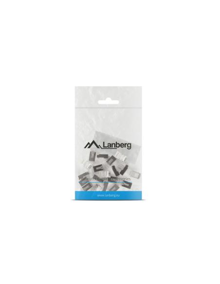 Lanberg PLS-6020 conector RJ-45 Acero inoxidable, Transparente