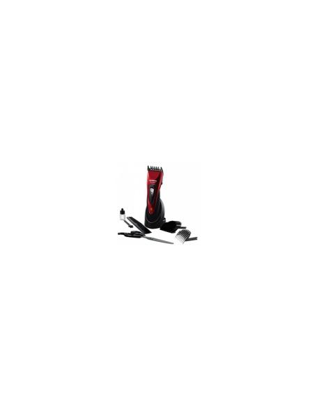 Mondial CR04 cortapelos recargable cuchillas acero inoxidable rojo negro