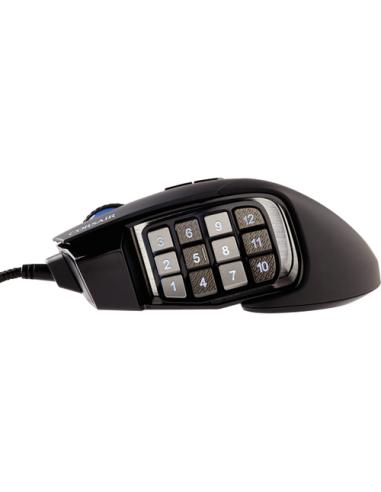 Corsair Scimitar RGB Elite ratón Juego mano derecha USB tipo A Óptico 18000 DPI