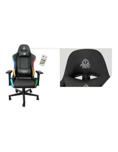 KeepOut XSPRO-RGB silla para videojuegos Butaca para jugar Asiento acolchado Negro