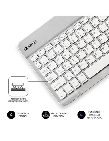 SUBBLIM Teclado Bluetooth Smart BT Keyboard Silver