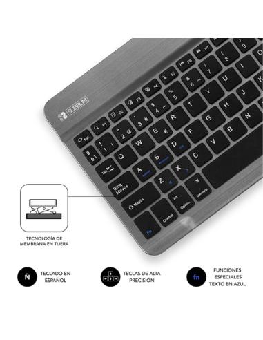 SUBBLIM Teclado Bluetooth Smart BT Keyboard Grey