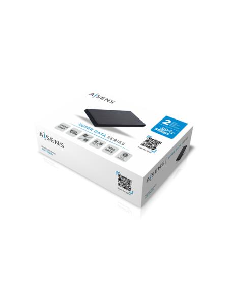 AISENS Caja externa 2,5" ASE-2530B 9.5 mm SATA a USB 3.0/USB 3.1 Gen1, Negra