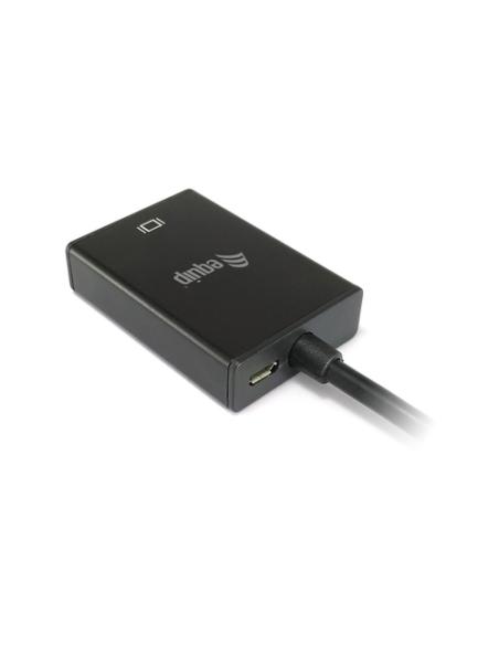 Equip 119038 adaptador de cable de vídeo 0,2 m VGA (D-Sub) + 3,5mm DVI-D + USB Negro