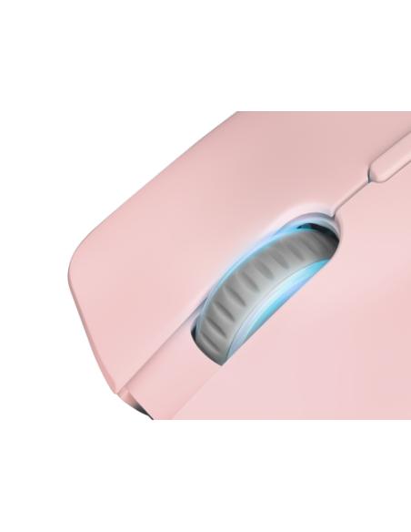 Mars Gaming MMAX, Ratón Ultraligero 69g, Óptico 12400DPI, Chroma RGB, Soft, Rosa