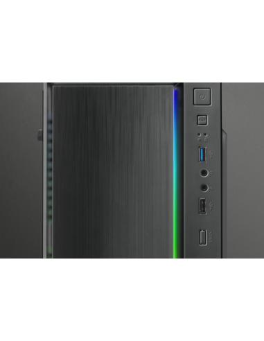 Mars Gaming MCM, Caja PC Micro ATX, Compacta, 16 Modos ARGB, Ventilador 8 cm