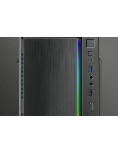 Mars Gaming MCM, Caja PC Micro ATX, Compacta, 16 Modos ARGB, Ventilador 8 cm