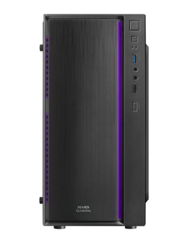 Mars Gaming MCM, Caja PC Micro ATX, Compacta, 16 Modos ARGB, Ventilador 8 cm