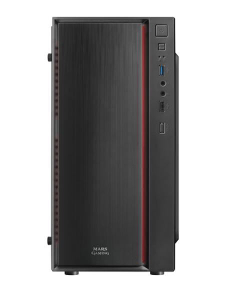 Mars Gaming MCM, Caja PC Micro ATX, Compacta, 16 Modos ARGB, Ventilador 8 cm