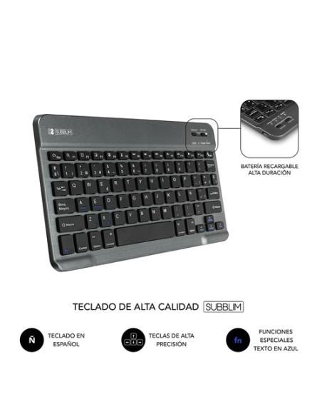 SUBBLIM Funda con Teclado KEYTAB PRO BLUETOOTH 10,1" Black