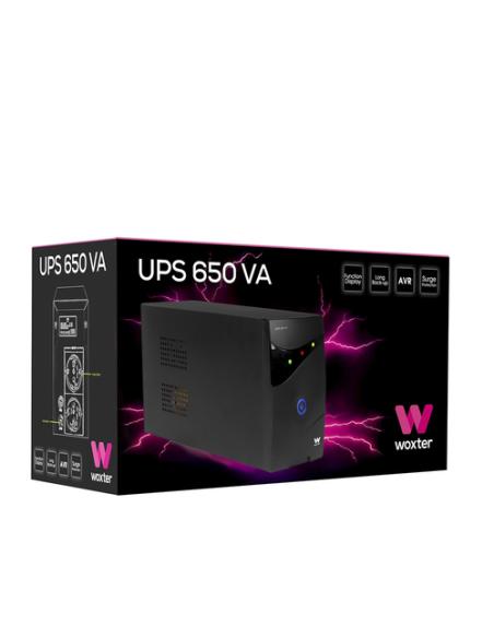 Woxter PE26-062 sistema de alimentación ininterrumpida (UPS) 0,65 kVA 360 W 3 salidas AC