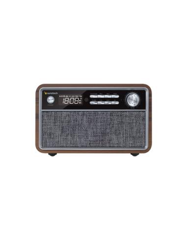 Sunstech RPBT500 Portátil Digital Negro, Madera