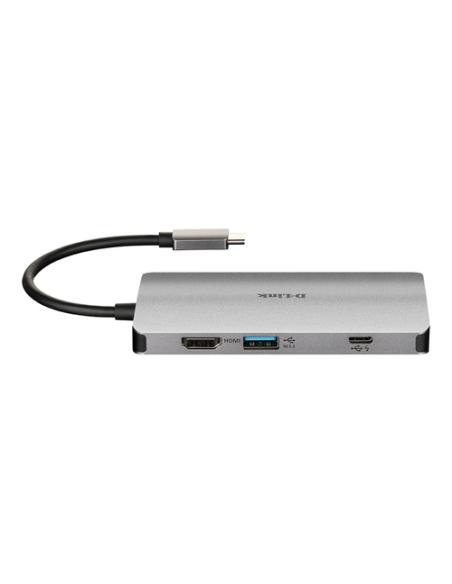 D-Link DUB-M810 base para portátil y replicador de puertos Alámbrico USB 3.2 Gen 1 (3.1 Gen 1) Type-C Aluminio